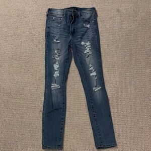 Aeropostale Women's Navy and Blue Jeans 8